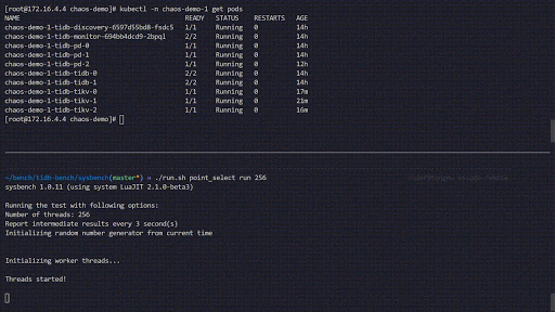 Chaos-Experiment läuft