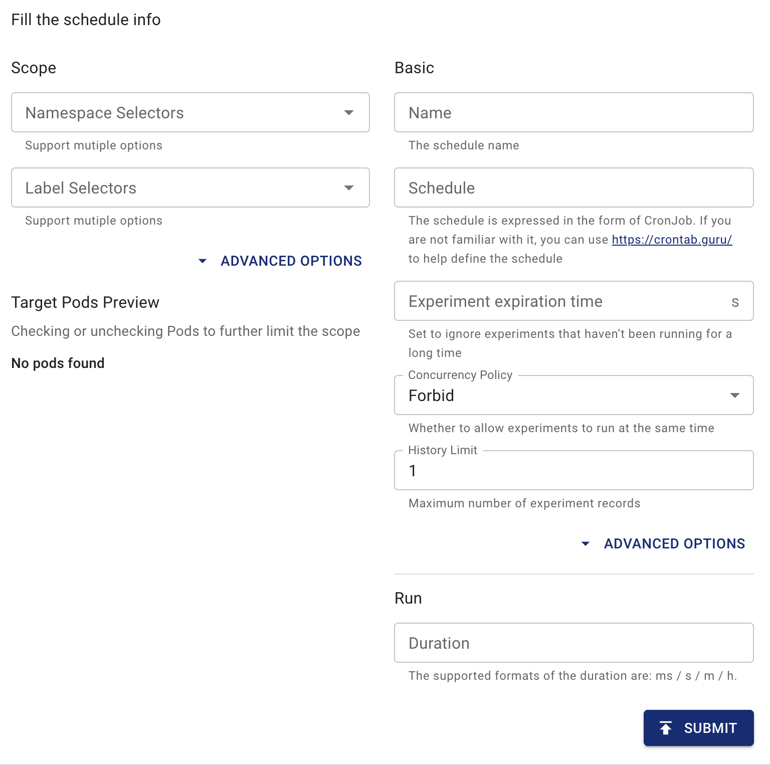 Fill out planning rules